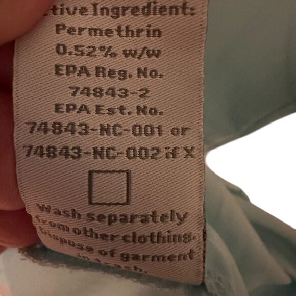 L.L. Bean Men's Light Green Insect Shield Button Up Fishing Hiking Shirt Size L - Picture 6 of 9